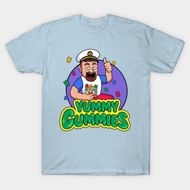 Captain B-Plan's Yummy Gummies Vintage T-Shirt by SHOP.DEADPIT.COM 